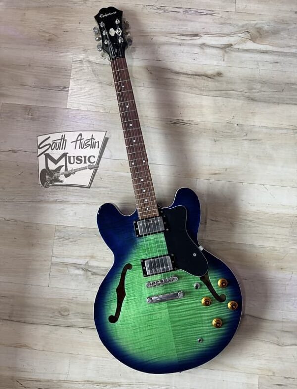Epiphone Dot Deluxe with Pau Ferro Fretboard 2019 - Aquamarine